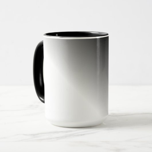 Schwarz-weißes Ombre Tasse (Vorderseite Links)