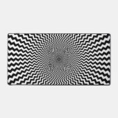 Schwarz-weißes optisches Illusionsdesign Schreibtischunterlage (Vorderseite)