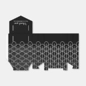 Schwarz-weißes Oval-Muster danke Ihnen Geschenkbox Geschenkschachtel (Ungefaltet)