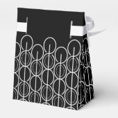 Schwarz-weißes Oval-Muster danke Ihnen Geschenkbox Geschenkschachtel (Rückseite)