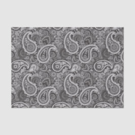 Schwarz-weißes Paisley Elegantes Muster Seidenpapier