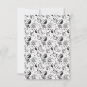 Schwarz-weißes Paisley-Muster – Elegante Textilkun Dankeskarte (Vorderseite)