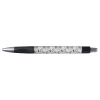 Schwarz-weißes Paisley-Muster – Elegante Textilkun
