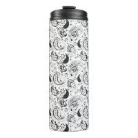 Schwarz-weißes Paisley-Muster – elegante Textilkun
