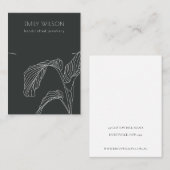 Schwarz-weißes Palmblätterbandfenster Visitenkarte (Vorne/Hinten)