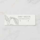 Schwarz-weißes Palmblätterbild Mini Visitenkarte (Vorderseite)