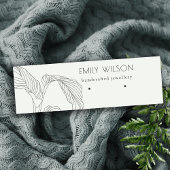 Schwarz-weißes Palmblätterbild Mini Visitenkarte