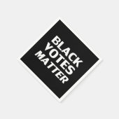 Schwarz-weißes Papier "Black Votes Matter" Serviette (Ecke)