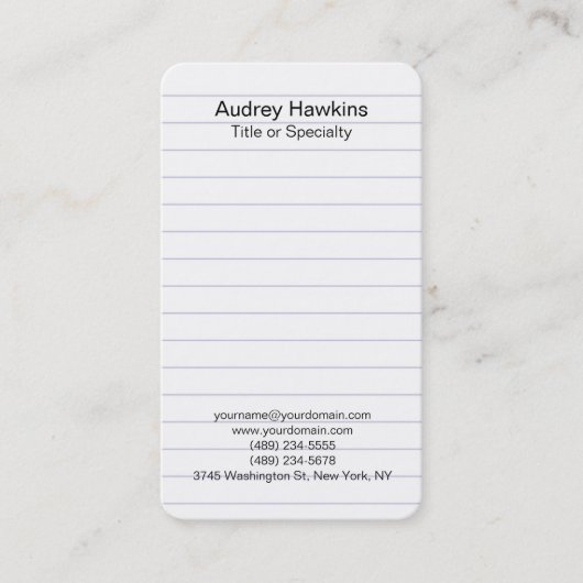 Schwarz-weißes Papier mit abgerundeter Ecke modern Visitenkarte (Vorderseite)