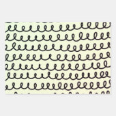 Schwarz-weißes Papierblatt Geschenkpapier Set (Vorderseite 3)