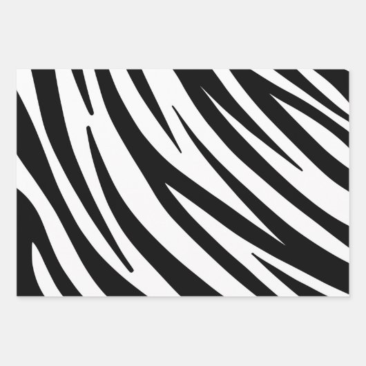 Schwarz-weißes Papierblatt Geschenkpapier Set (Vorderseite 2)