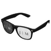 Schwarz-weißes Party Formale Monogram Classic Hoch Partybrille (Schrägansicht)