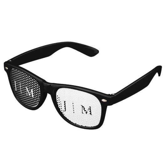 Schwarz-weißes Party Formale Monogram Classic Hoch Partybrille (Schrägansicht)