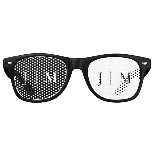 Schwarz-weißes Party Formale Monogram Classic Hoch Partybrille (Vorderseite)