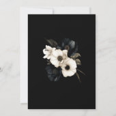 Schwarz-weißes Party für die Blumenzucht Einladung (Rückseite)