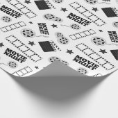 Schwarz-weißes Party Geschenkpapier (Ecke)