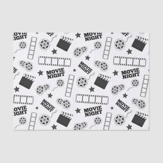 Schwarz-weißes Party Seidenpapier (Vorderseite)