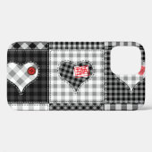 Schwarz-weißes Patchwork ist nahtlos. Case-Mate iPhone Hülle (Rückseite (Horizontal))