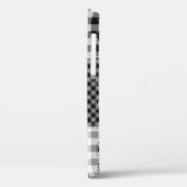 Schwarz-weißes Patchwork ist nahtlos. Case-Mate iPhone Hülle (Rückseite / Links)