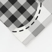 Schwarz-weißes Patchwork ist nahtlos. Fleecedecke (Ecke)