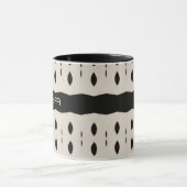 Schwarz-weißes Personalisiertes großes Diamantmust Tasse (Zentrum)