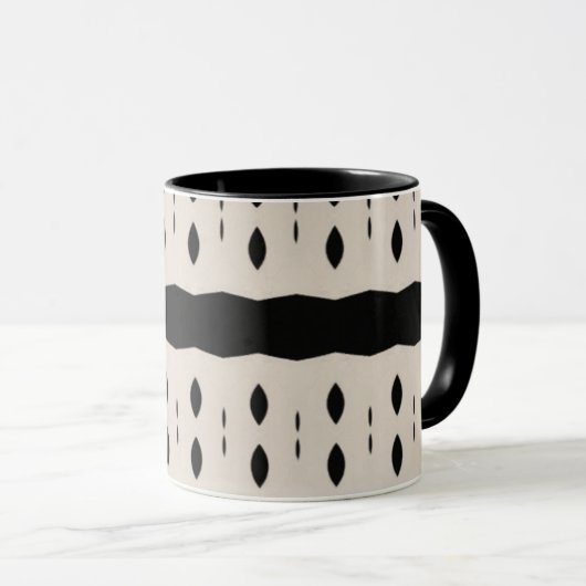 Schwarz-weißes Personalisiertes großes Diamantmust Tasse (VorderseiteRechts)