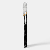 Schwarz-weißes Personalisiertes Letter Monogram Case-Mate iPhone Hülle (Rückseite / Links)