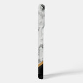 Schwarz-weißes Personalisiertes Letter Monogram Case-Mate iPhone Hülle (Rückseite / Rechts)