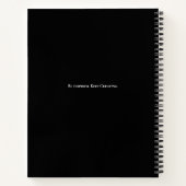 Schwarz-weißes Personalisiertes Modern Sketch Notizblock (Rückseite)