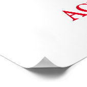 Schwarz-weißes Pferd mit Inspiration Poster (Ecke)