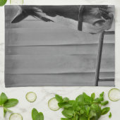 Schwarz-weißes Pferd - Tierfotografie Handtuch (Gefaltet)