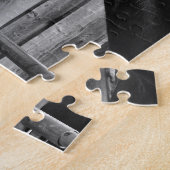 Schwarz-weißes Pferd - Tierfotografie Puzzle (Seite)