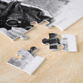 Schwarz-weißes Pferd - Tierfotografie Puzzle (Seite)