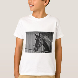 Schwarz-weißes Pferd - Tierfotografie T-Shirt