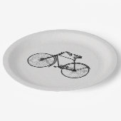 Schwarz-weißes    Plättchenrad Pappteller (Schrägansicht)