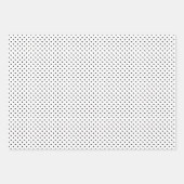Schwarz-weißes Polka-Dot-Muster Geschenkpapier Set (Vorderseite 2)