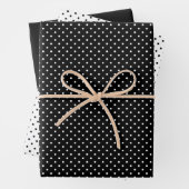 Schwarz-weißes Polka-Dot-Muster Geschenkpapier Set (Beispiel)