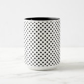 Schwarz-weißes Polka Dot Muster Tasse (Zentrum)