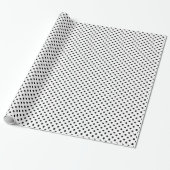Schwarz-weißes Polka Dot Packpapier (Ungerollt)