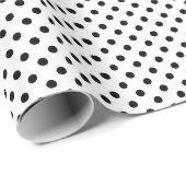 Schwarz-weißes Polka Dot Packpapier (Rolleneckpunkt)