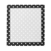 Schwarz-weißes Polka Dot Spot-Muster Notizblock (Vorderseite)