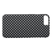 Schwarz-weißes Polka Dots Muster Case-Mate iPhone Hülle (Rückseite (Horizontal))