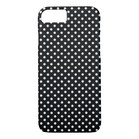 Schwarz-weißes Polka Dots Muster Case-Mate iPhone Hülle (Rückseite)