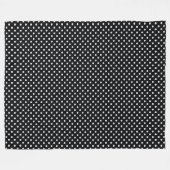 Schwarz-weißes Polka Dots Muster Fleecedecke (Vorderseite (Horizontal))