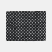 Schwarz-weißes Polka Dots Muster Fleecedecke (Vorderseite (Horizontal))
