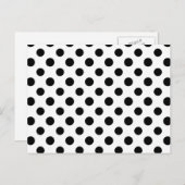 Schwarz-weißes Polka Dots Muster Postkarte (Vorne/Hinten)