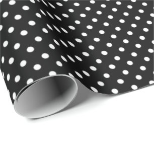 Schwarz-weißes Polka Dots Wrapping Paper Geschenkpapier