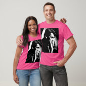 Schwarz-weißes Portrait (Linocut) von Jean Marais T-Shirt (Unisex)