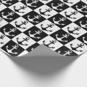 Schwarz-weißes Prüfblockmuster Geschenkpapier (Ecke)