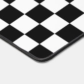 Schwarz-weißes Prüfbrett-Muster Personalisiert Schreibtischunterlage (Ecke)